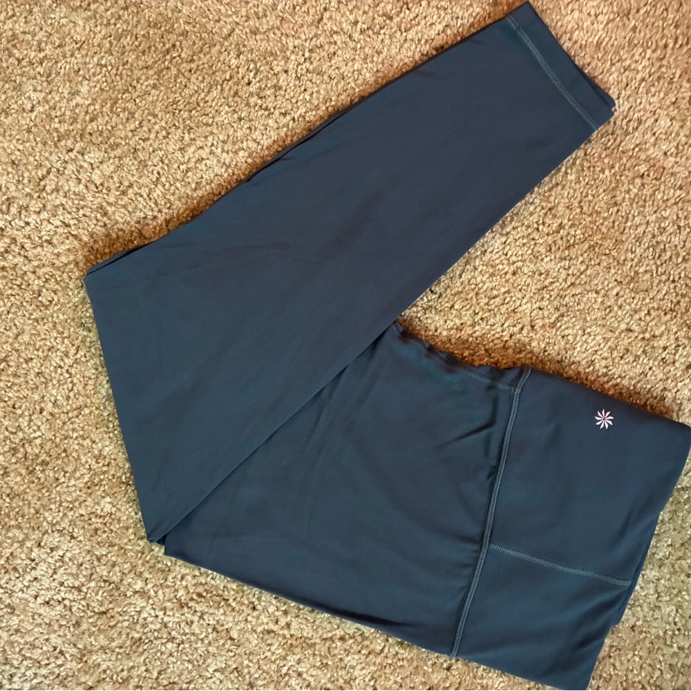 Athleta Ultra High Rise Cinch Tight Leggings Gray XL Running Yoga Athleisure